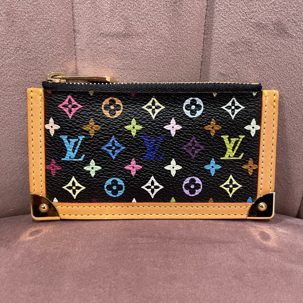 Louis Vuitton Black Multicolor Monogram Key Pouch